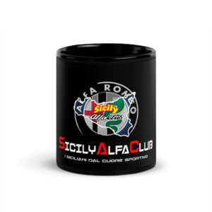 Tazza nera lucida Sicily Alfa Club