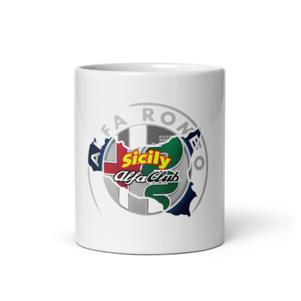 Tazza bianca lucida Sicily Alfa Club - immagine 4