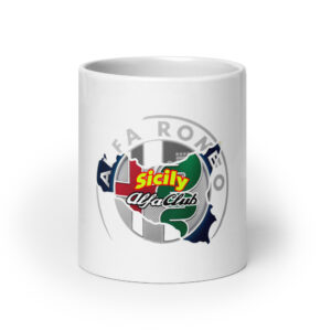 Tazza bianca lucida Sicily Alfa Club