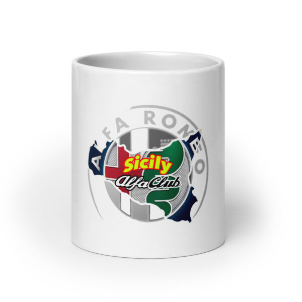 Tazza bianca lucida Sicily Alfa Club